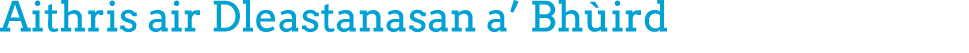 Aithris air Dleastanasan a’ Bh ird 