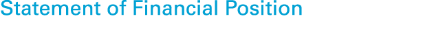 Statement of Financial Position
