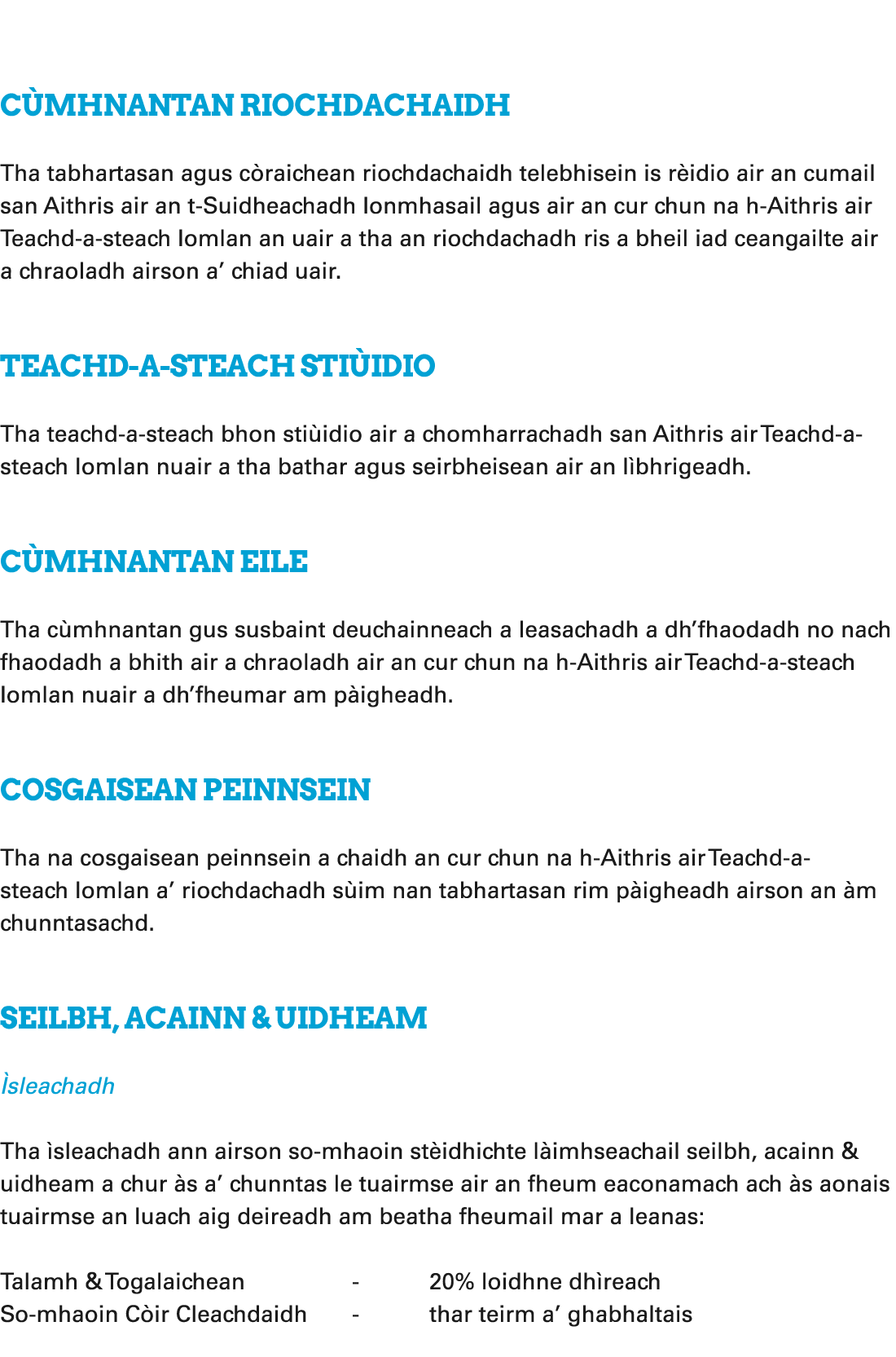  C mhnantan Riochdachaidh Tha tabhartasan agus c raichean riochdachaidh telebhisein is r idio air an cumail san Aithr...