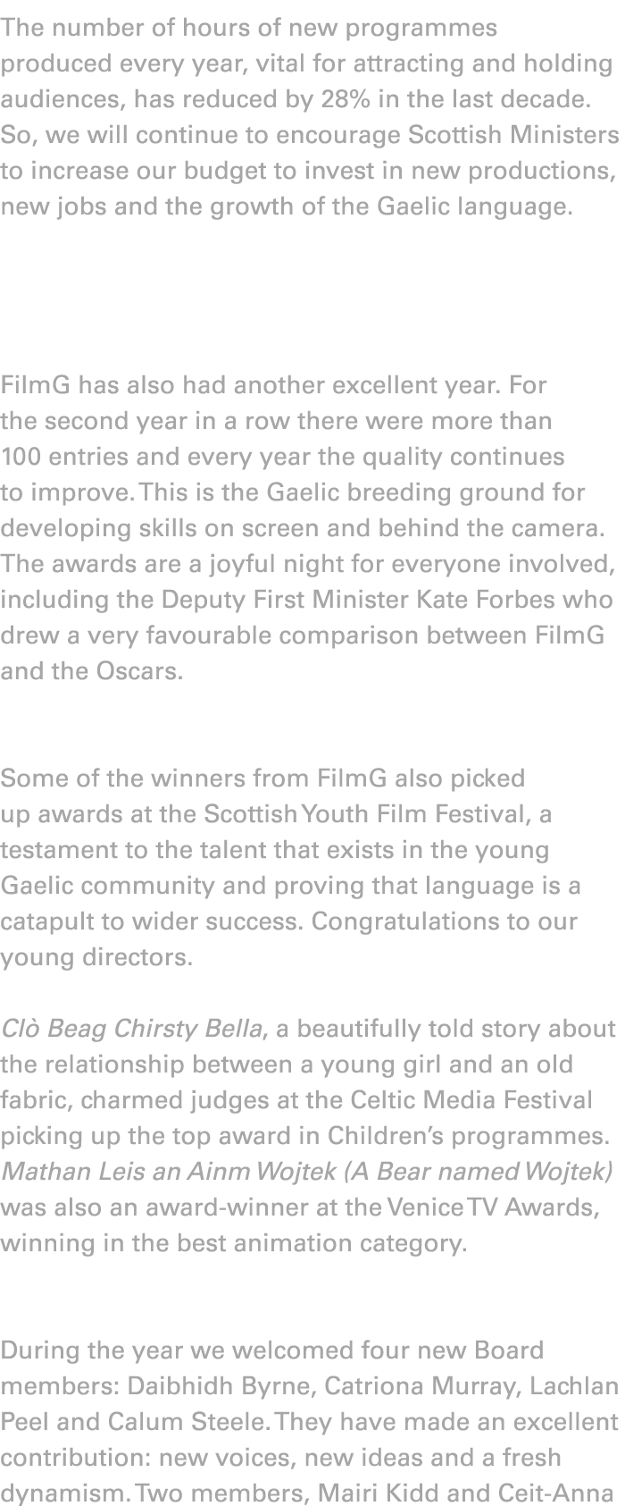 The number of hours of new programmes produced every year, vital for attracting and holding audiences, has reduced by...