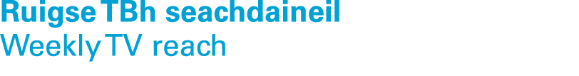 Ruigse TBh seachdaineil Weekly TV reach