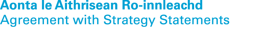 Aonta le Aithrisean Ro innleachd Agreement with Strategy Statements