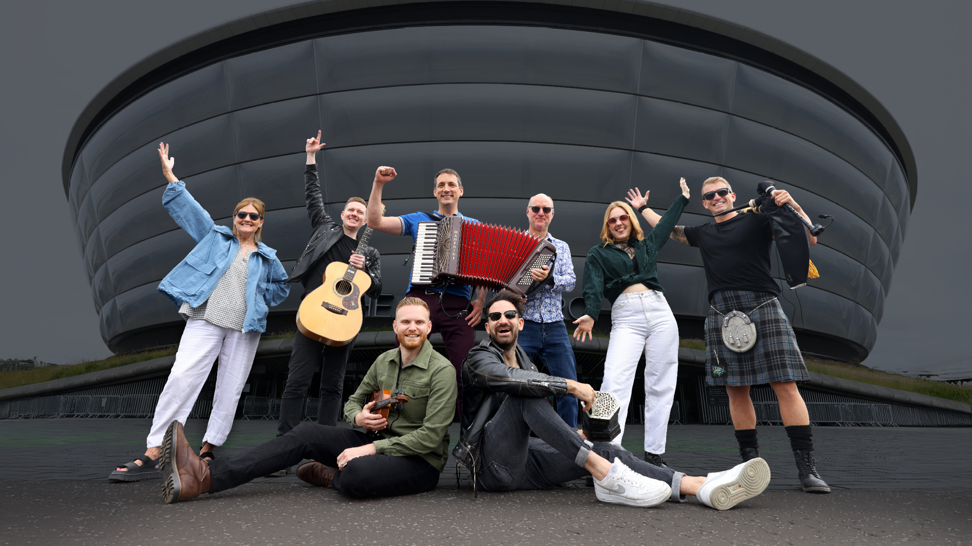FREE PICTURE: Hoolie In The Hydro Launch, Glasgow, Tues 25/06/2024:    Scotland’s biggest night of traditional music, Hoolie in the Hydro, will return to Glasgow’s  iconic OVO Hydro on Saturday 7th December 2024 to commemorate 100 years of Scottish music. Following the watershed success of previous editions, this world-renowned event promises to be another groundbreaking moment for Scotland’s vibrant music scene.    Pictured launching The Hoolie at the OVO Hydro are (clockwise from top from left) Karen Matheson of Capercaillie, Alec Dalglish from Skerryvore, Gary Innes (Hoolie in the Hydro organiser, broadcaster and musician), Donald Shaw of Capercaillie,  Kim Carnie of M nran, Martin Gillespie from Skerryvore, Mohsen Amini of Talisk and Jack Smedley from RURA.   See accompanying Press Release for more information, or contact: Hannah Innes, Innes & Campbell PR - hannah@innesandcampbell.co.uk, - 07790 813 712 - www.innesandcampbell.co.uk   Ticketing info on:  https://www.ovohydro.com/events/detail/hoolie-in-the-hydro-2024  Photography for Innes & Campbell PR from: Colin Hattersley Photography - www.colinhattersley.com - cphattersley@gmail.com - 07974 957 388. **FREE Picture - FIRST USE ONLY** - within 30 days of origination of photography; all other publications to be paid for - please contact photographer for details. 
