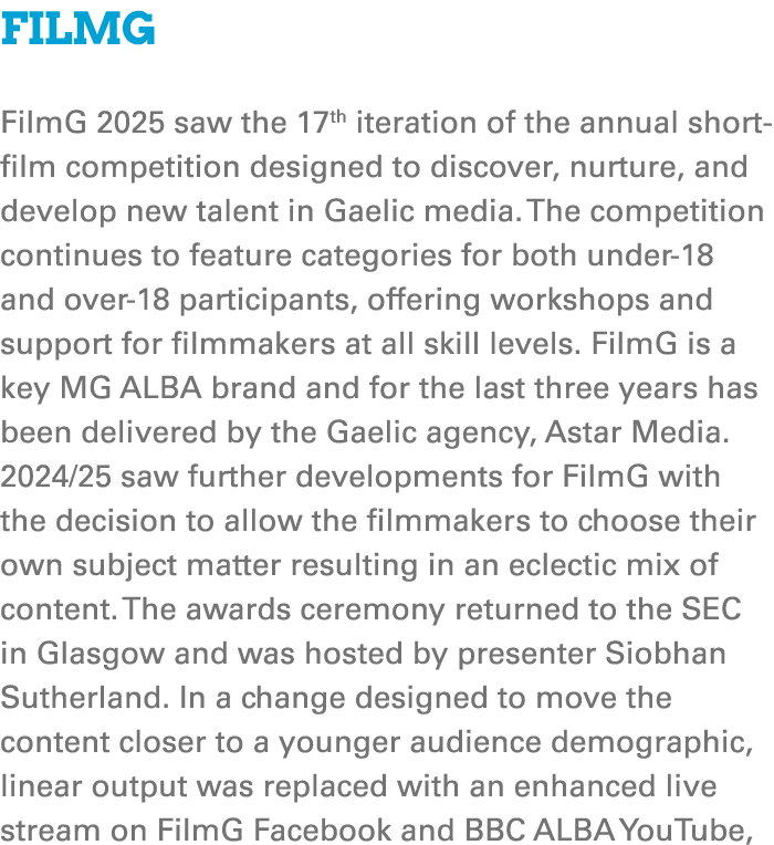 FilmG FilmG 2025 saw the 17th iteration of the annual short film competition designed to discover, nurture, and devel...