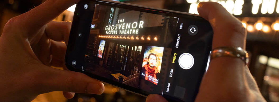 ‘An t-Eilean’ premiere, from MG Alba, at the Grosvenor Cinema, in Glasgow, Scotland, 8 January 2025. In attendance: Elspeth Turner, Samuel Smith, Sinead MacInnes, Sorcha Groundsell, Meredith Brook, Andrew Macinnes.  And crew and staff of Black Camel Pictures.