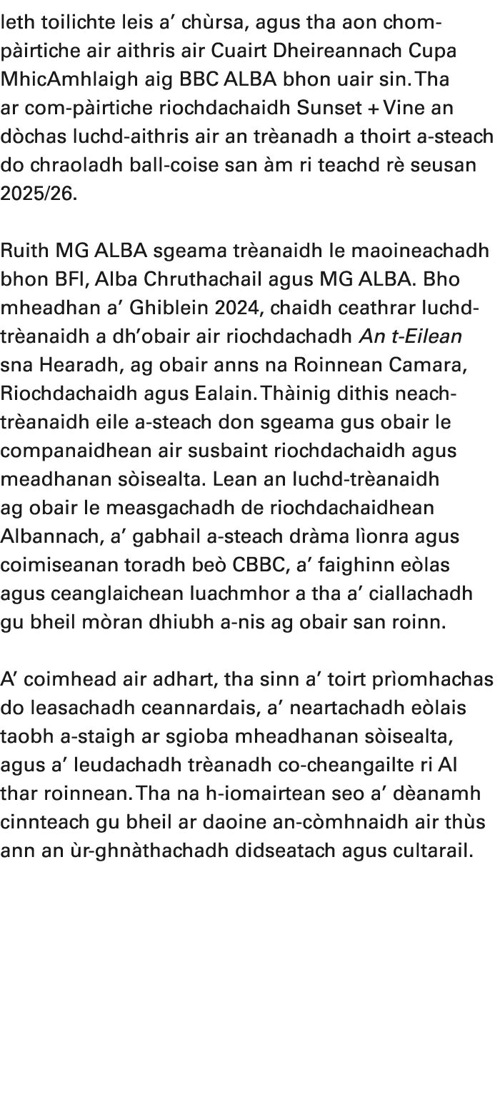 leth toilichte leis a’ ch rsa, agus tha aon chom p irtiche air aithris air Cuairt Dheireannach Cupa MhicAmhlaigh aig ...